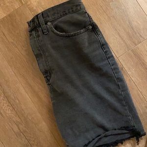 Madewell high waisted long denim shorts